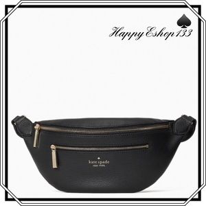 Kate spade Leila Pebbled Leather Belt Bag Fanny Pack, Black
